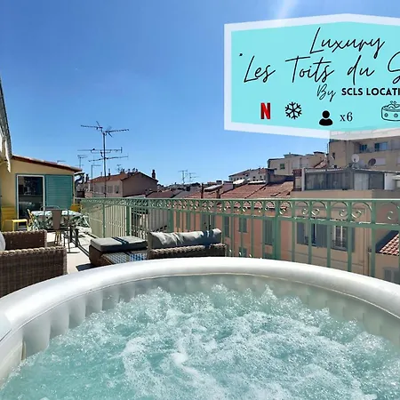 Les Toits Du Soleil: Luxury Apartment with Terraces and Jacuzzi in Central Cannes Exterior photo